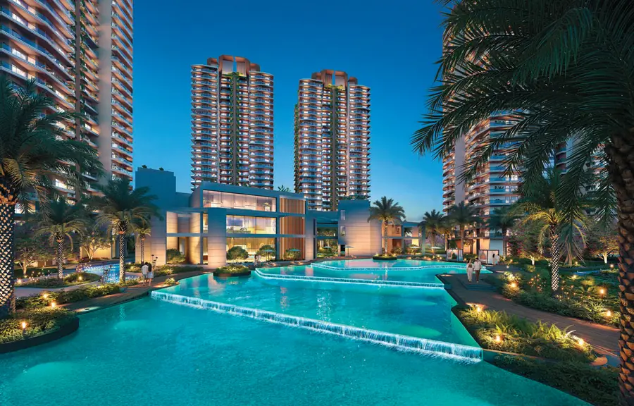 Club Elixir swimming pool at Cocoa County Gurgaon